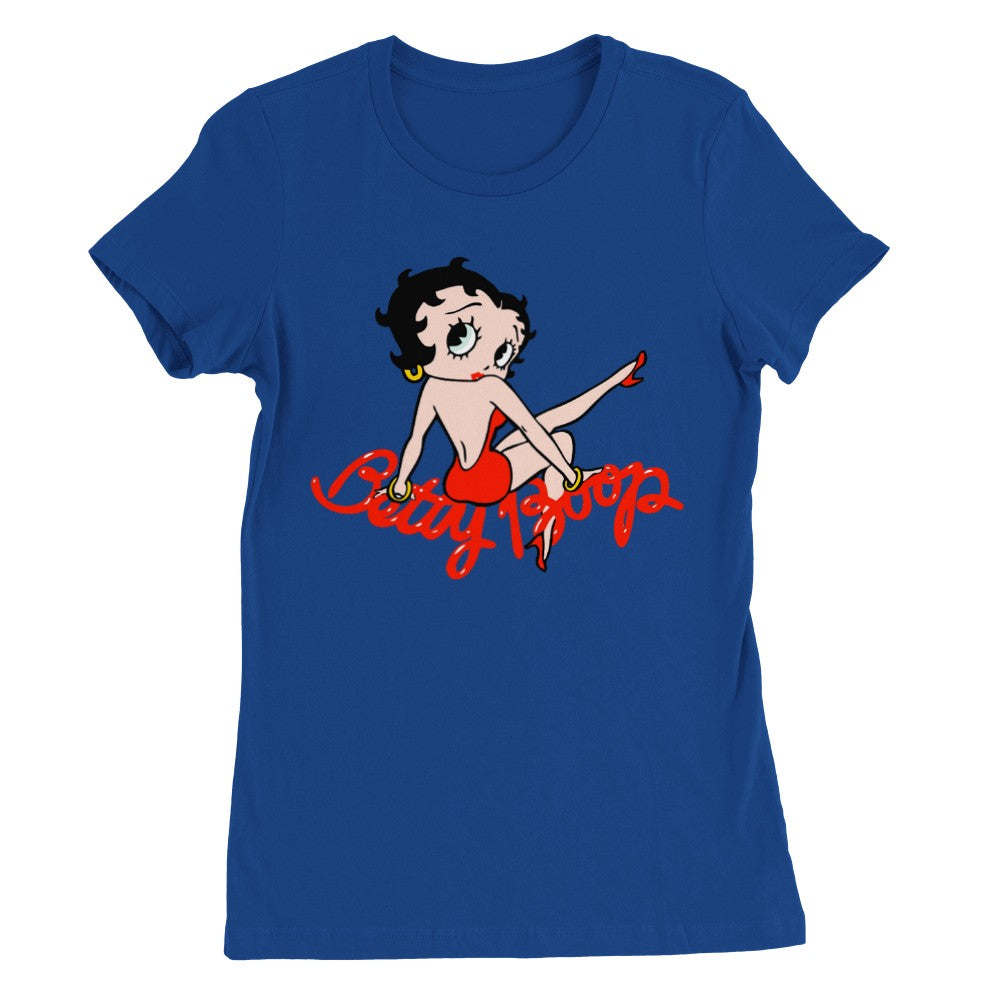 T-shirt - Betty Boop Klassik Artwork - Premium Kvinde Crewneck T-shirt