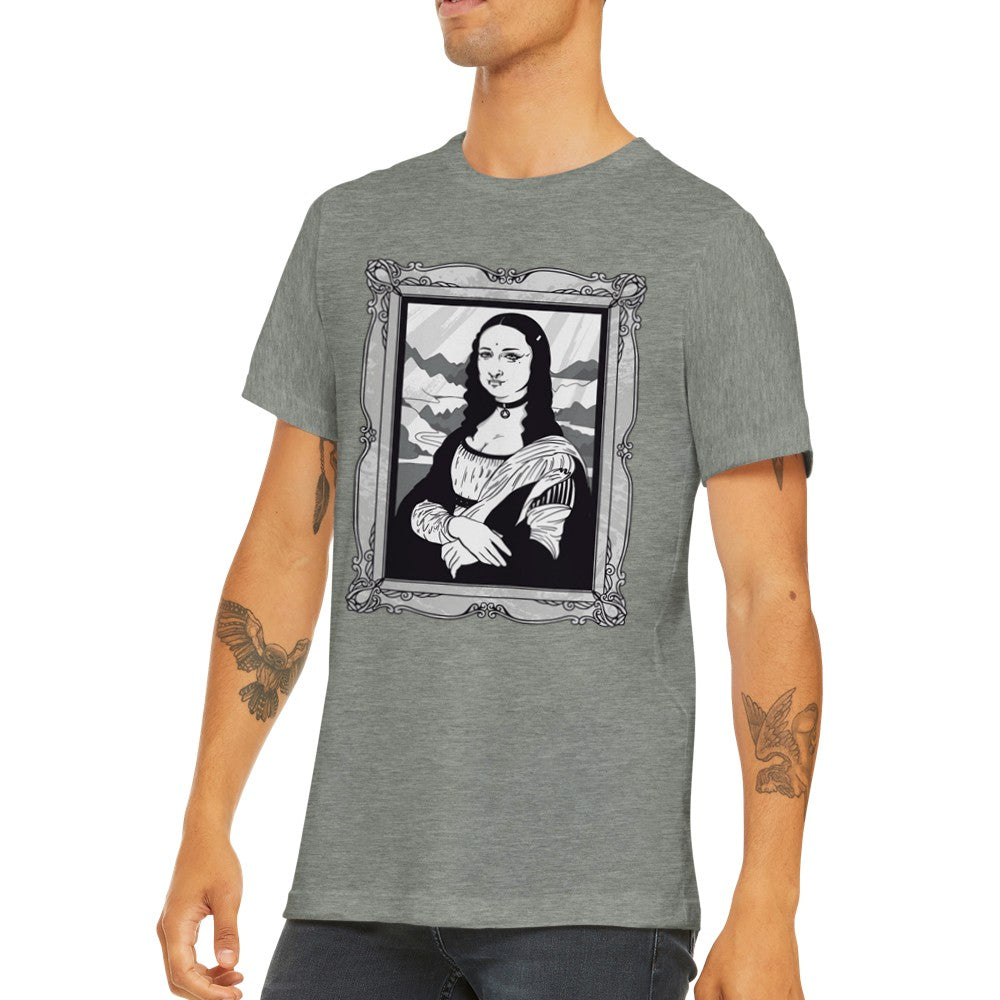 Quote T-shirt - Funny Designs Artwork - Mona Lisa Vamp Premium Unisex T-shirt