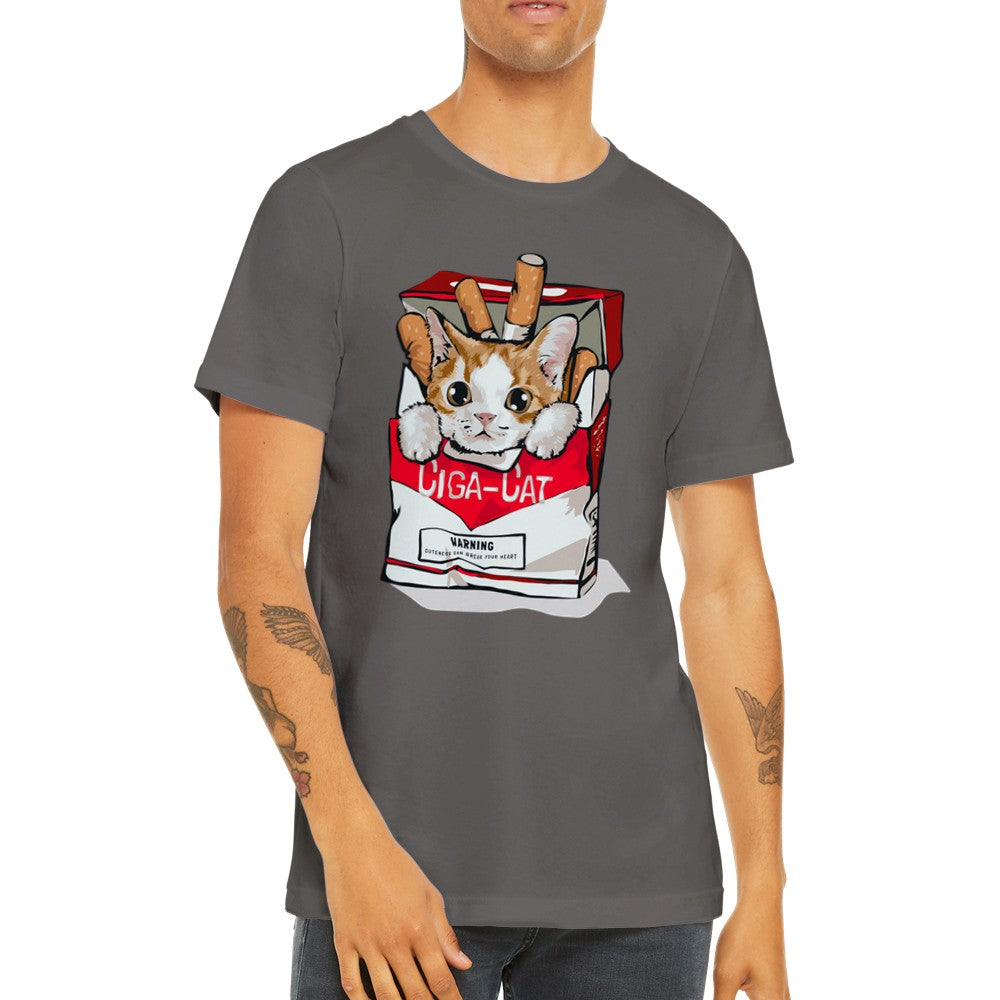 Lustige T-Shirts - Katze - Ciga-Katze - Premium Unisex T-Shirt