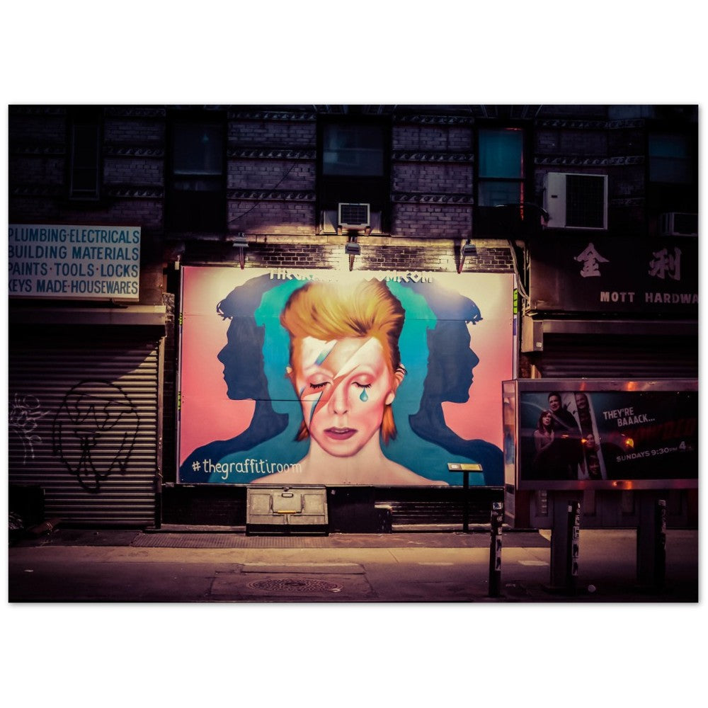 Plakat - Street Art David Bowie in New York - Artwork Musik