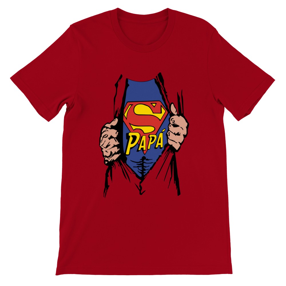 Citat T-shirt - Til Far Artwork - Super Papa - Premium Unisex T-shirt