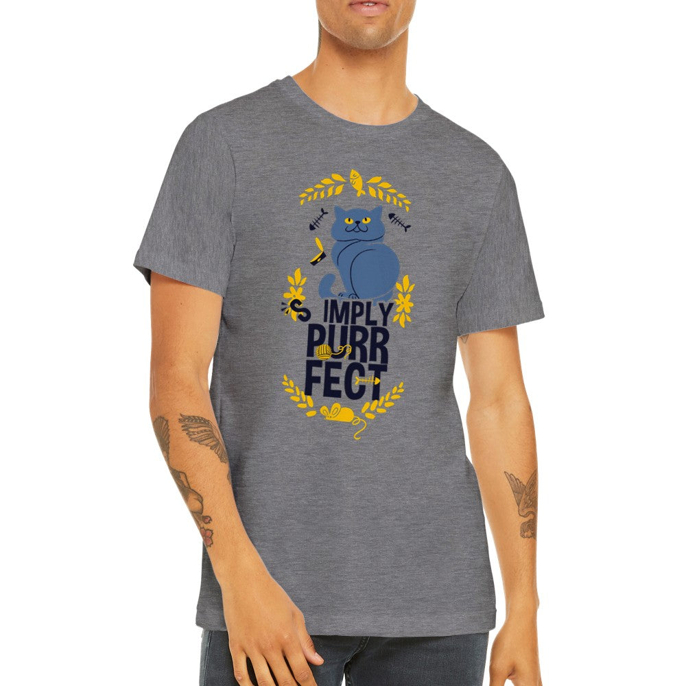 Lustige T-Shirts - Katze - Simply Purrfect - Premium Unisex T-Shirt 