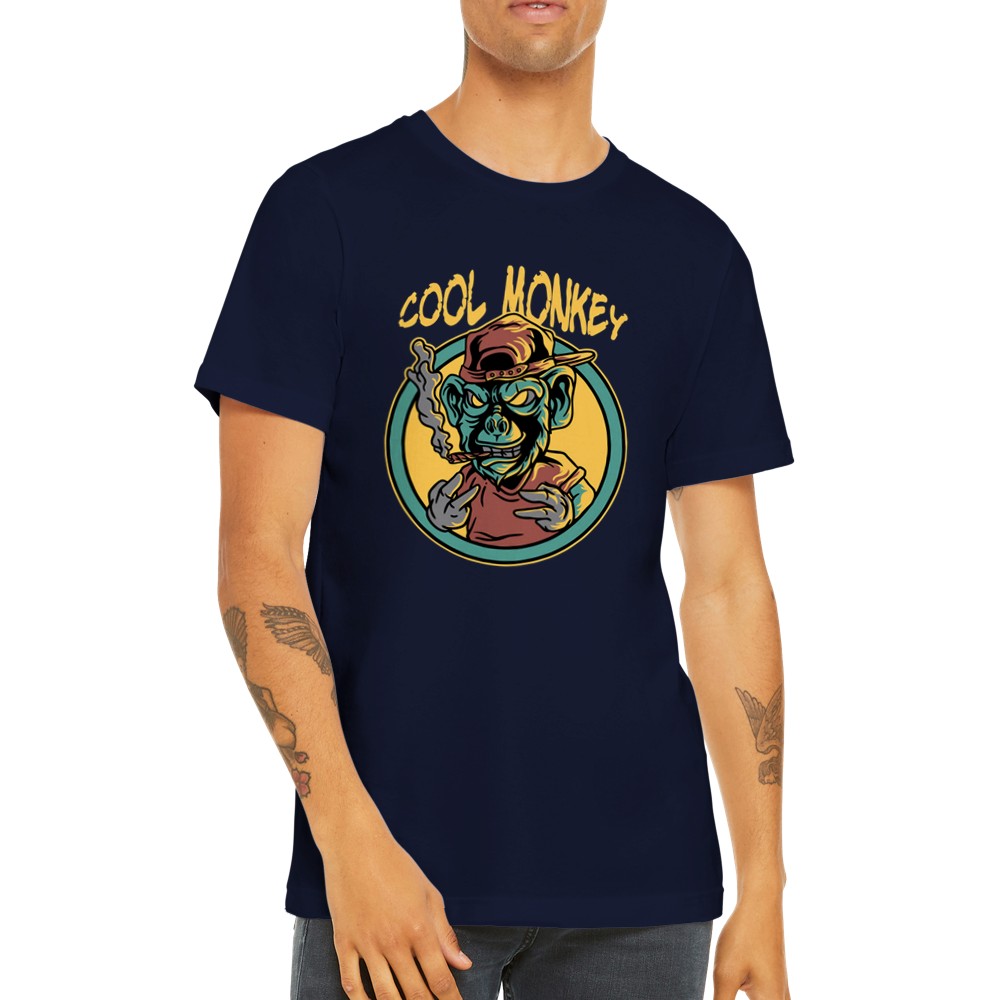 Quote T-Shirts - Cool Monkey Smoke Artwork Premium Unisex T-shirt