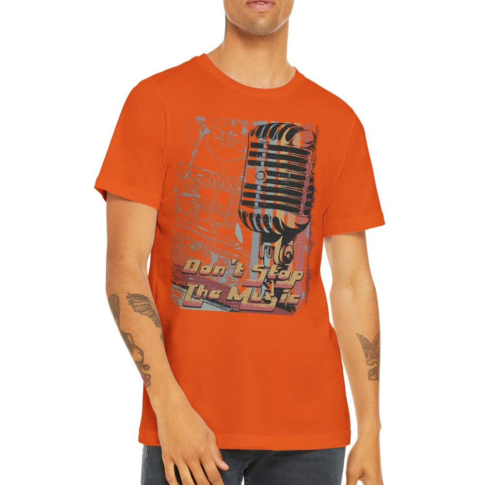 Music T-shirts - Do Not Stop the Music Artwork - Premium Unisex T-shirt