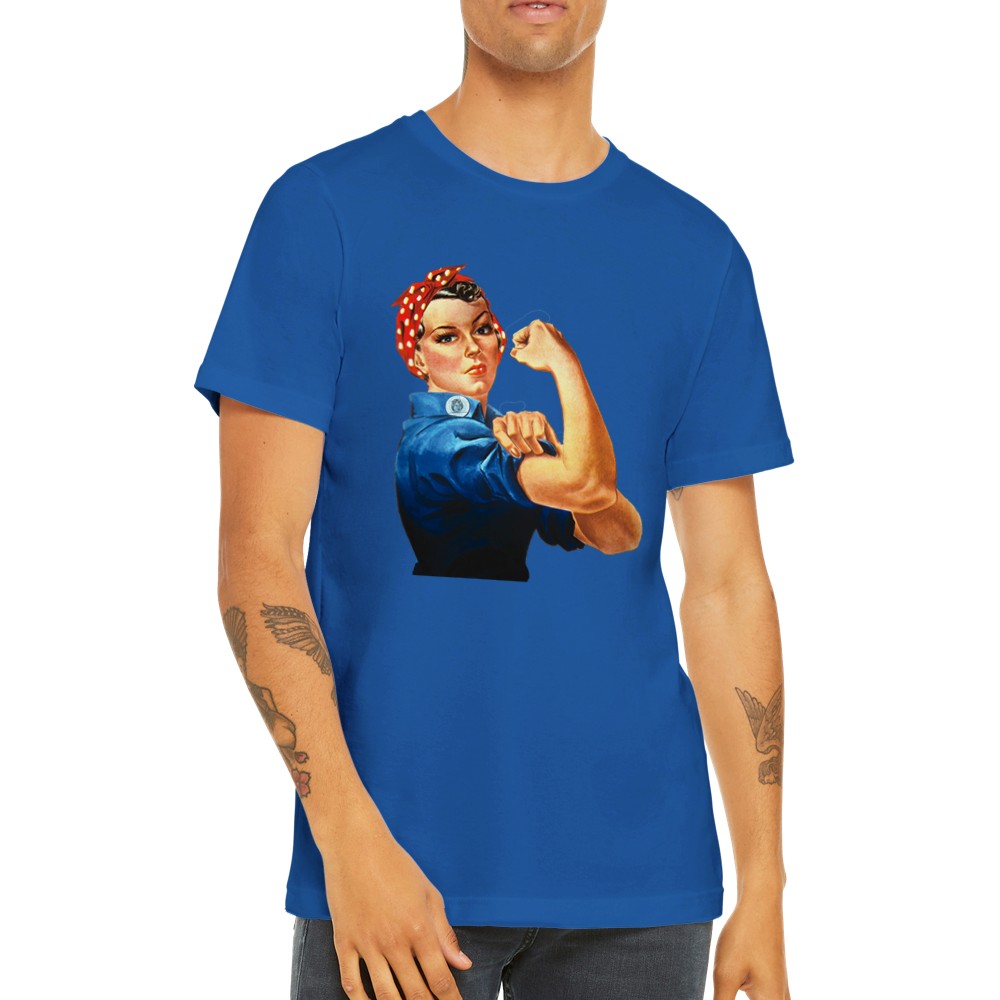 Mor T-Shirts - Retro Style Power Woman - Premium Unisex T-shirt