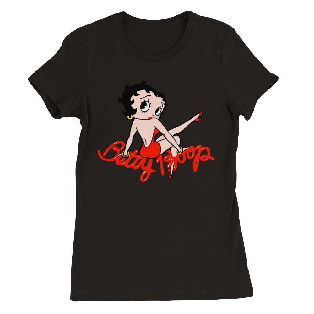 T-shirt - Betty Boop Klassik Artwork - Premium Women's Crewneck T-shirt