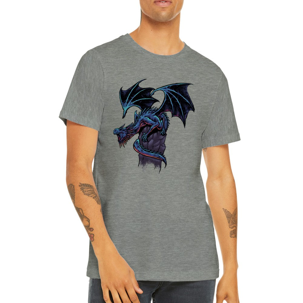 Artwork T-shirts -  Blue Dragon Artwork - Premium Unisex T-shirt