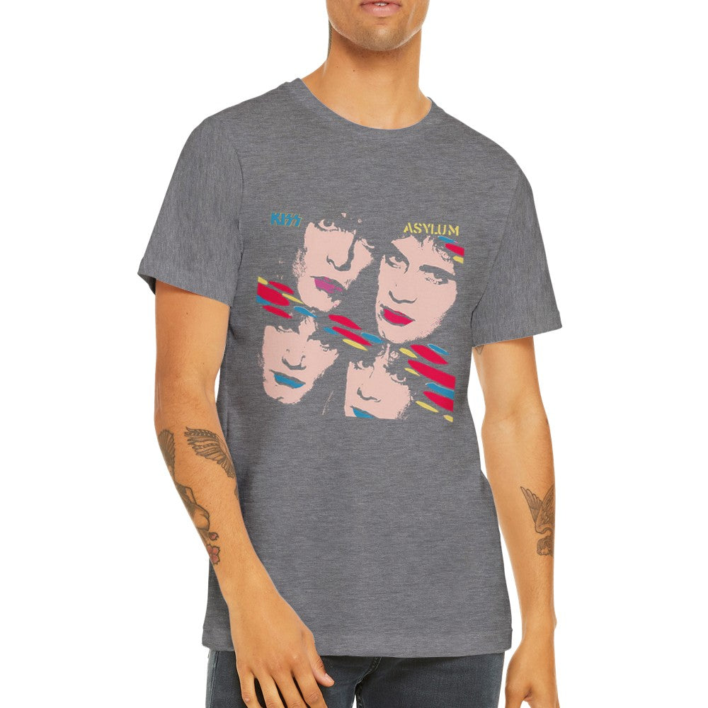 Musik T-shirt - Kiss Artwork - Kiss Asylum Cover Art Premium Unisex T-shirt