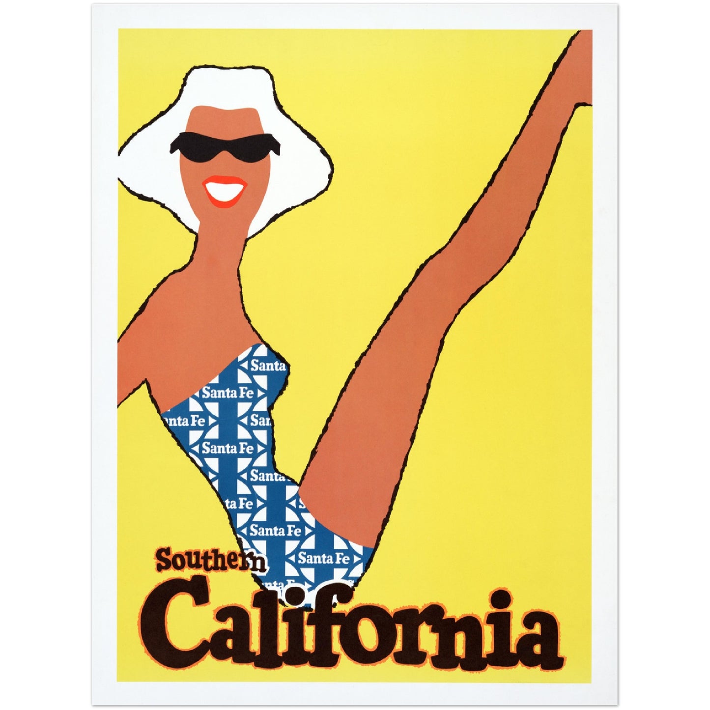 Poster - Southern California Girl in Santa Fe in Swimsuit (1963) Premium Matte Poster Paper