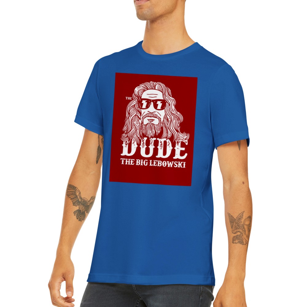 T-Shirt - Lebowski Artwork - The Dude Red - Premium-Unisex-T-Shirt