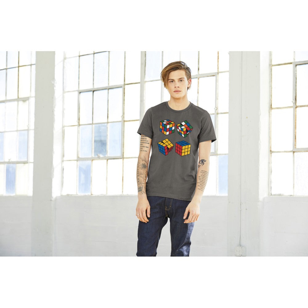 Sjove T-shirts - Rubiks Terning How To Premium Unisex T-shirt