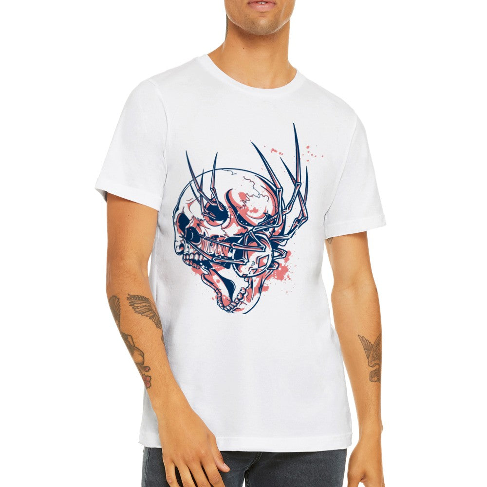 Artwork T-Shirts - Die Spinne und der Schädel - Premium Unisex T-Shirt 