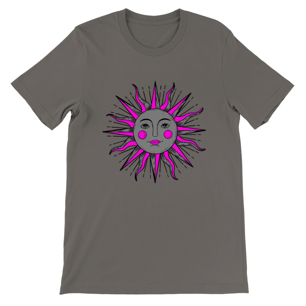 Artwork T-shirt - Pink Eyed Sun - Premium Unisex Crewneck T-shirt 