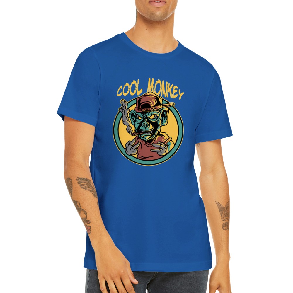 Zitat-T-Shirts - cooles Affe-Rauch-Grafik-erstklassiges Unisex-T-Shirt 