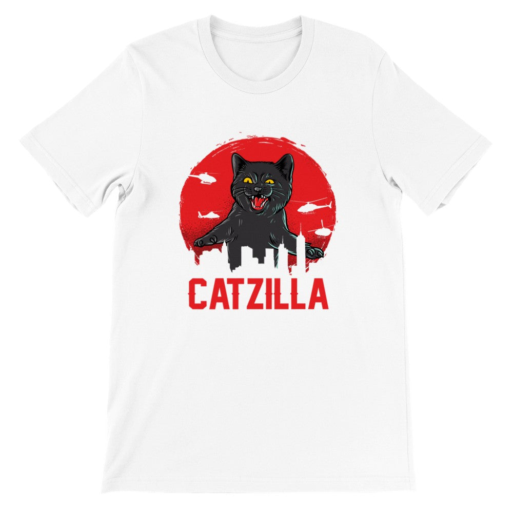 Sjove T-shirts - Kat Catzilla - Premium Unisex T-shirt