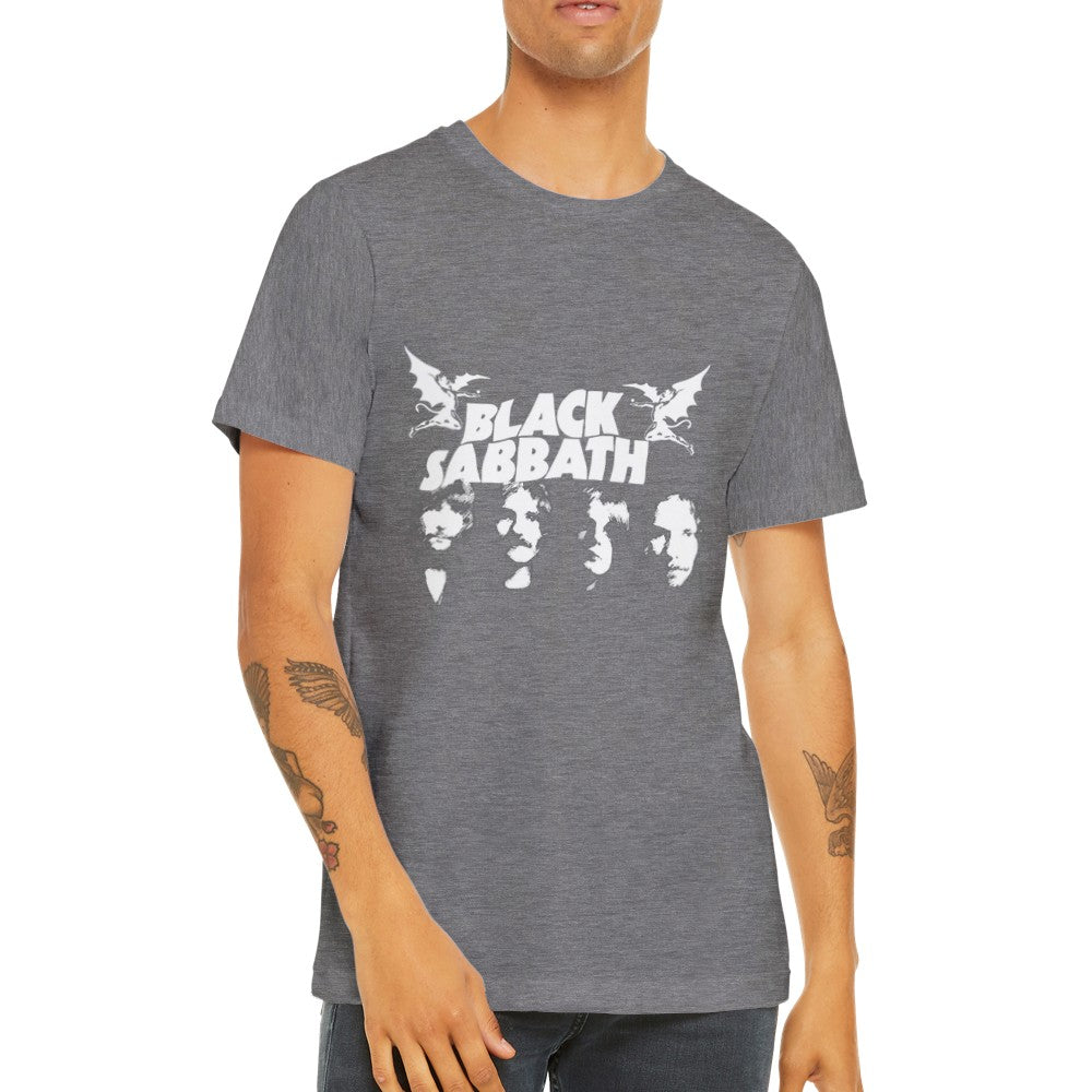 Musik T-shirt - Black Sabbath Artwork - Old School style Premium Unisex T-shirt