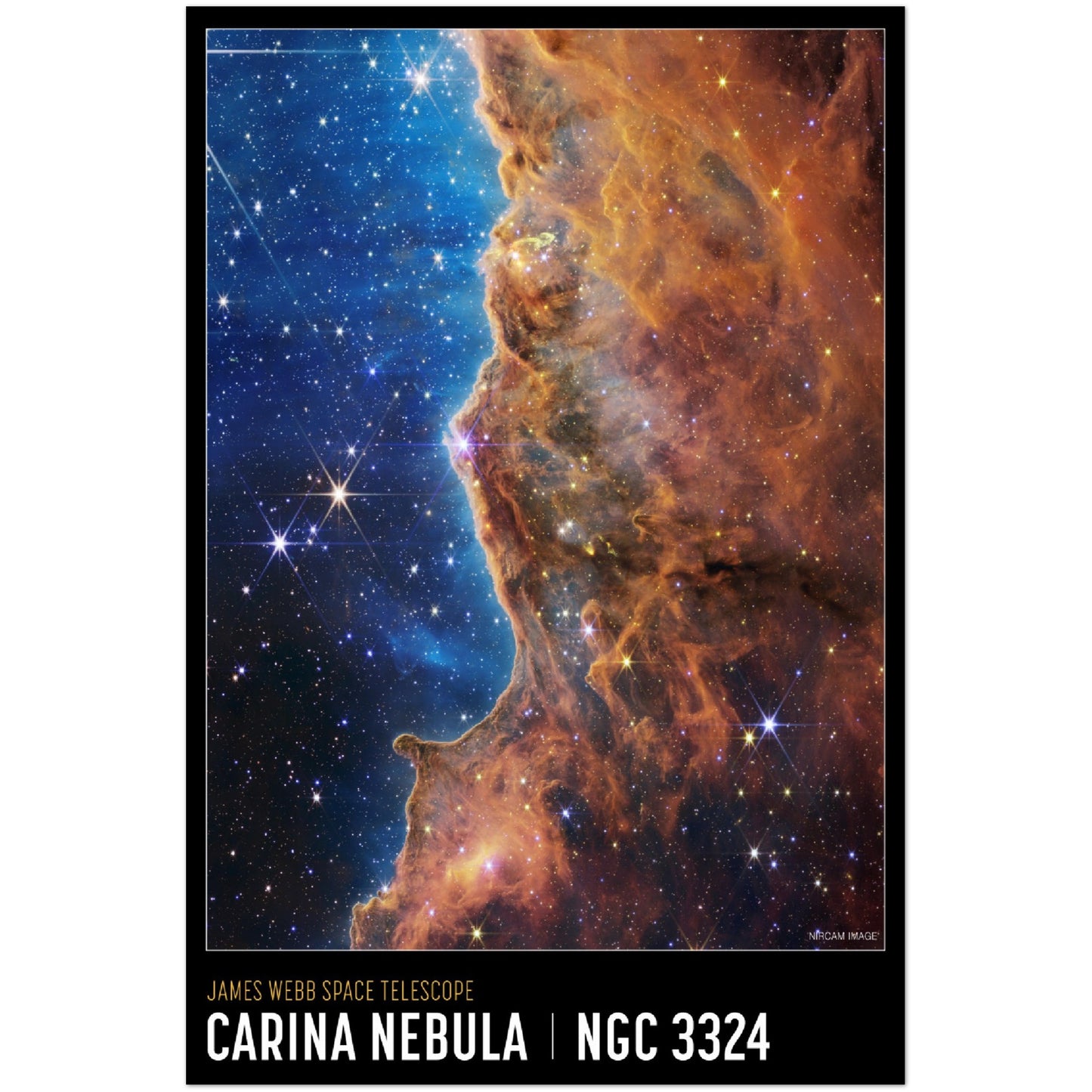 NASA-Poster – Carina Nebula Poster vom James Webb Space Telescope der NASA – hochwertiges mattes Papier