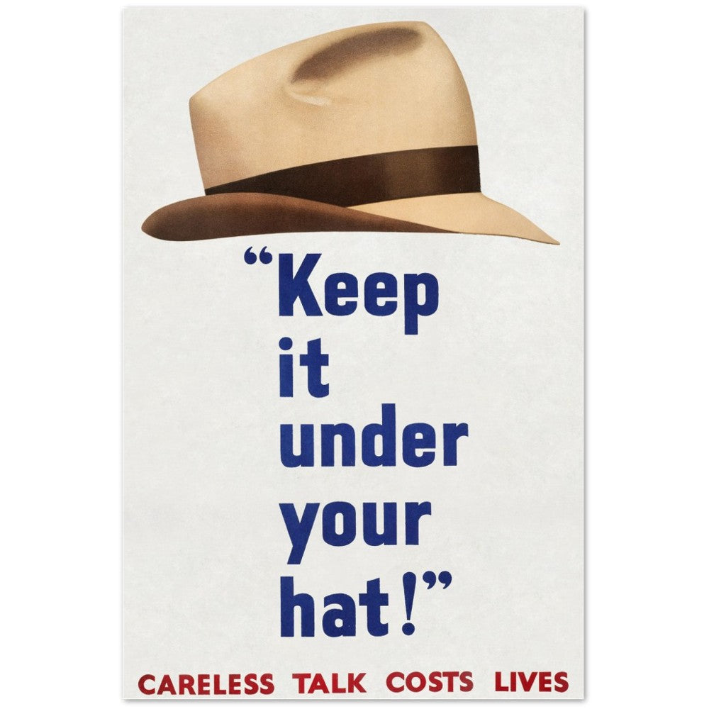 Plakat - Keep it Under Your Hat! - af St. Michaels Press Ltd.