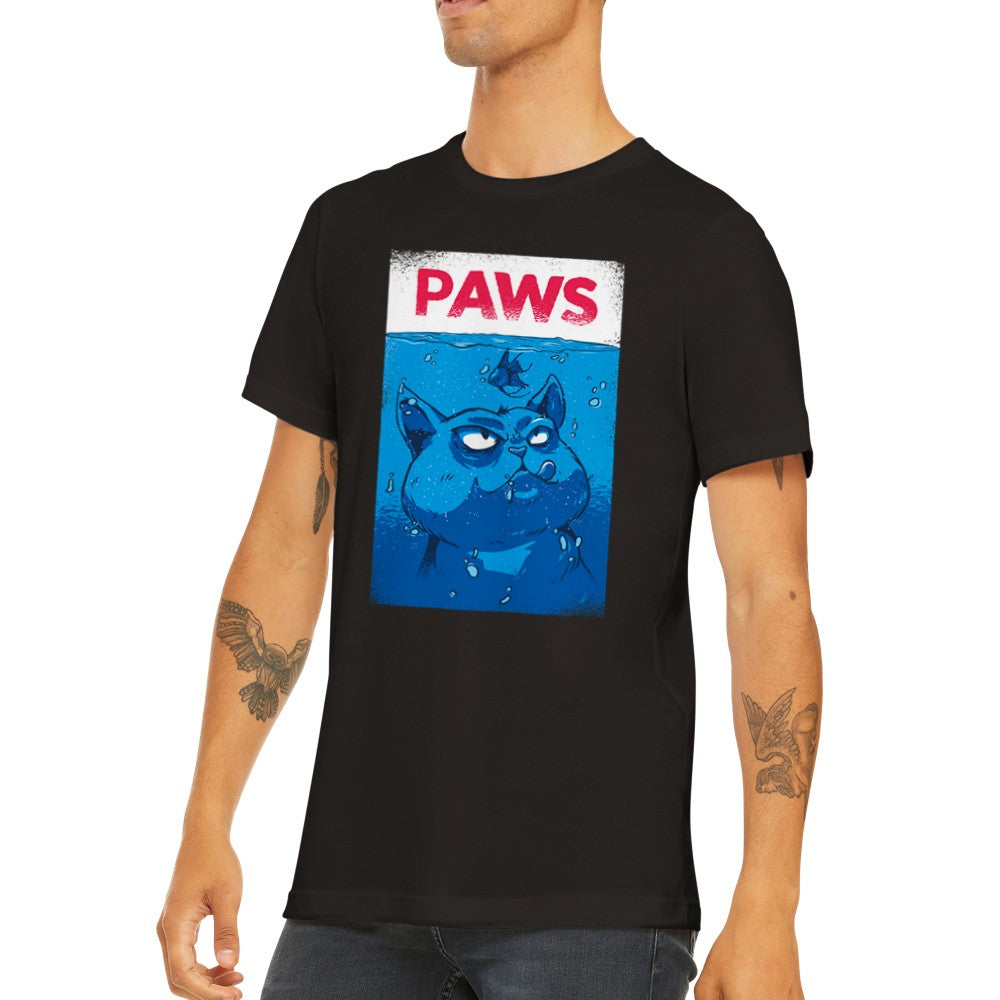 Quote T-shirt - Funny Designs Artwork - Cat Movies Paws Premium Unisex T-shirt