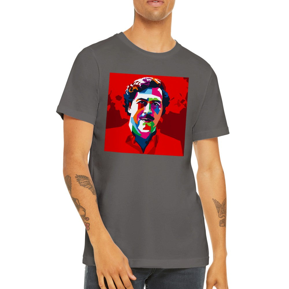 T-Shirt mit Aufdruck - Escobar Artwork - Retro Rot Escobar Premium Unisex T-Shirt