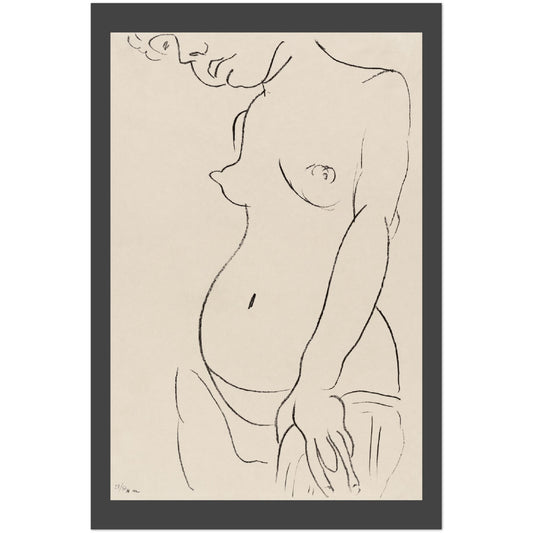Poster - Henri Matisse - Three Quarter Nude Woman (1913) Premium Matte Poster Paper