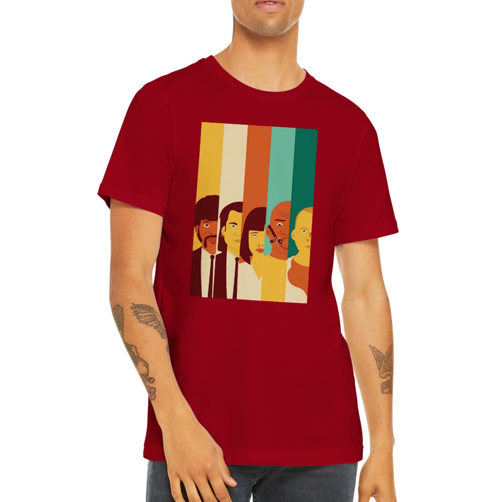 T-Shirt - Fiction Artwork - Retro-Premium-Unisex-T-Shirt aus Guss 