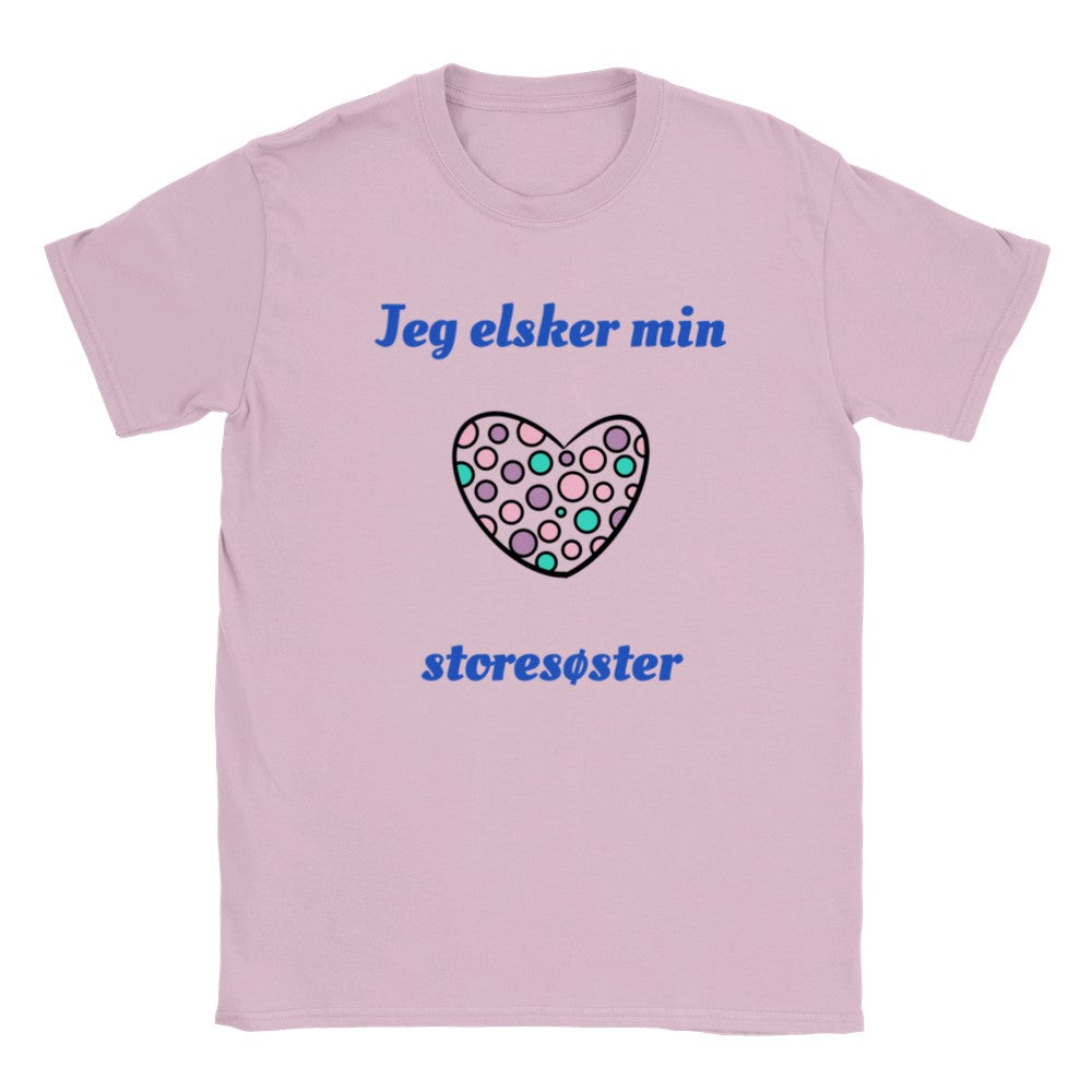 Sjove Børne T-shirts - Jeg Elsker Min Storesøster - Klassisk Børne T-shirt