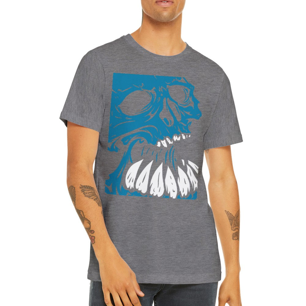 Artwork T-Shirts - Screaming Skull Artwork - Premium Unisex T-shirt