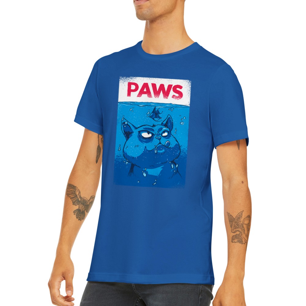 Quote T-shirt - Funny Designs Artwork - Cat Movies Paws Premium Unisex T-shirt