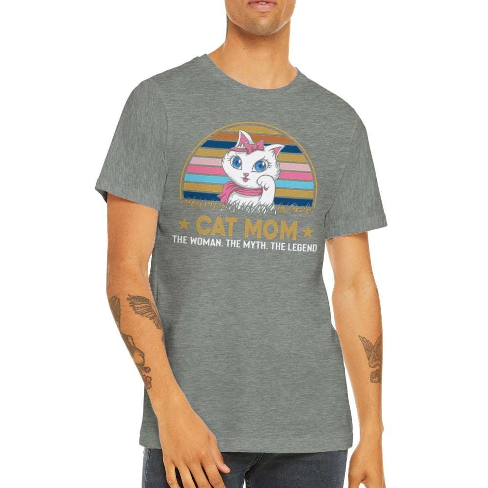 Sjove T-shirts - Kat - Cat Mom - Premium Unisex T-shirt