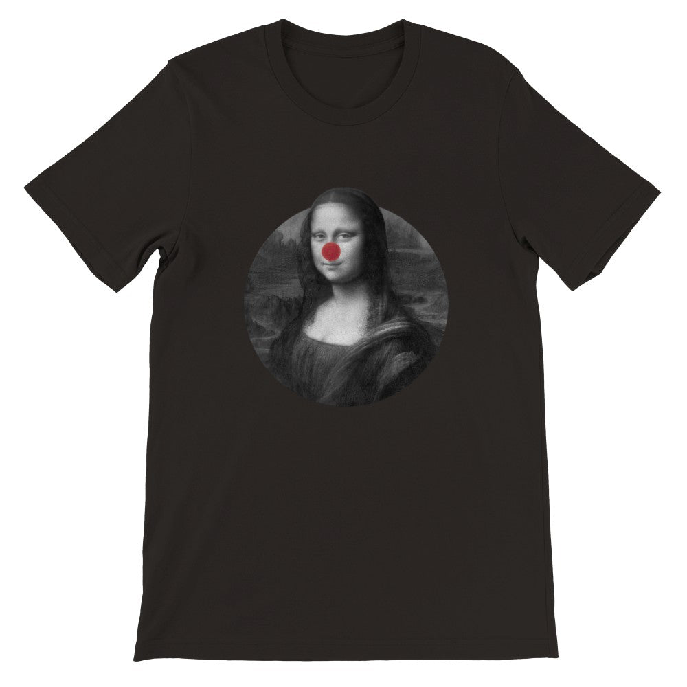 Artwork T-shirt - Mona Lisa Red Nose Artwork - Sort Premium Unisex T-shirt