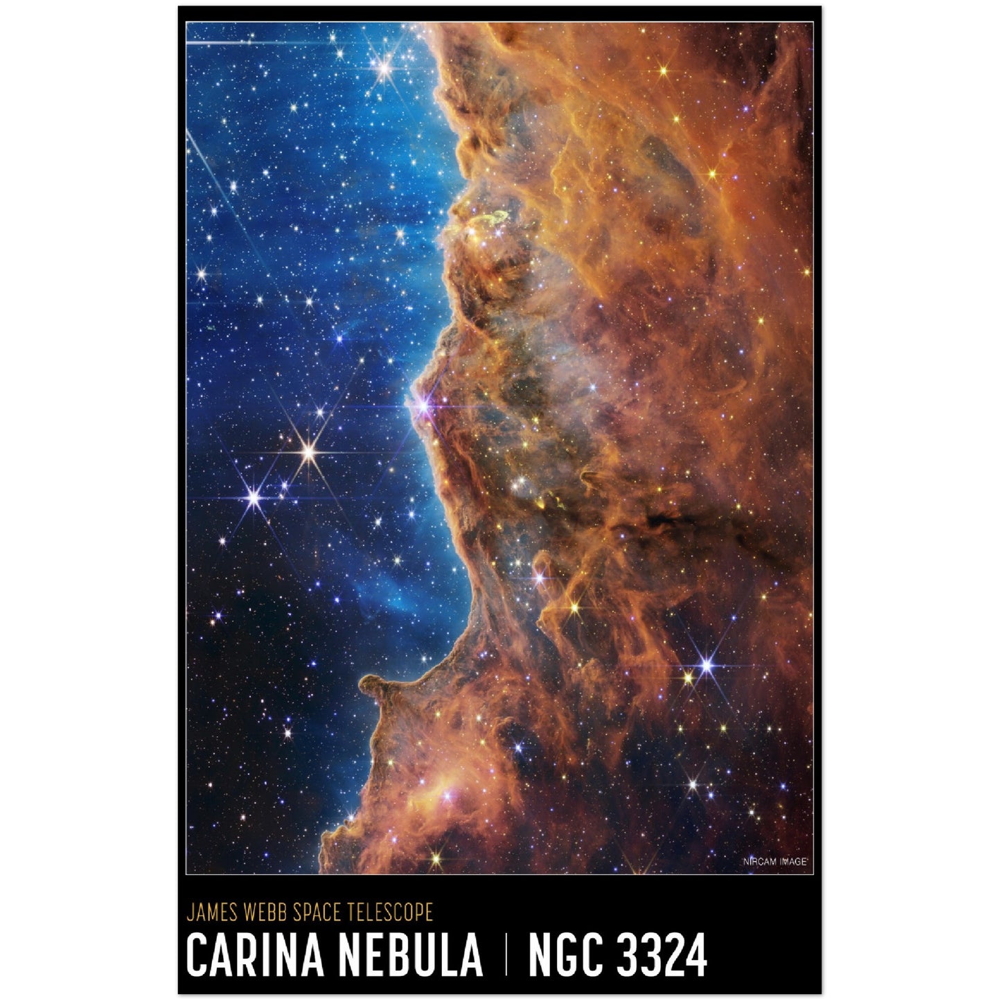 NASA Plakat - Carina Nebula-plakat fra NASAs James Webb Space Telescope - Premium Mat Papir