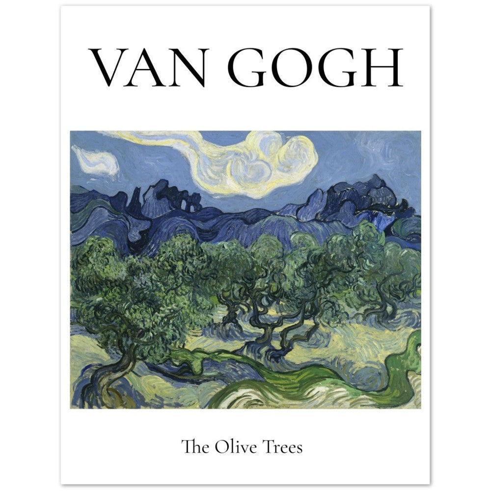 Plakat Van Gogh Berømte landskabsmaleri: Oliventræer med Alpilles