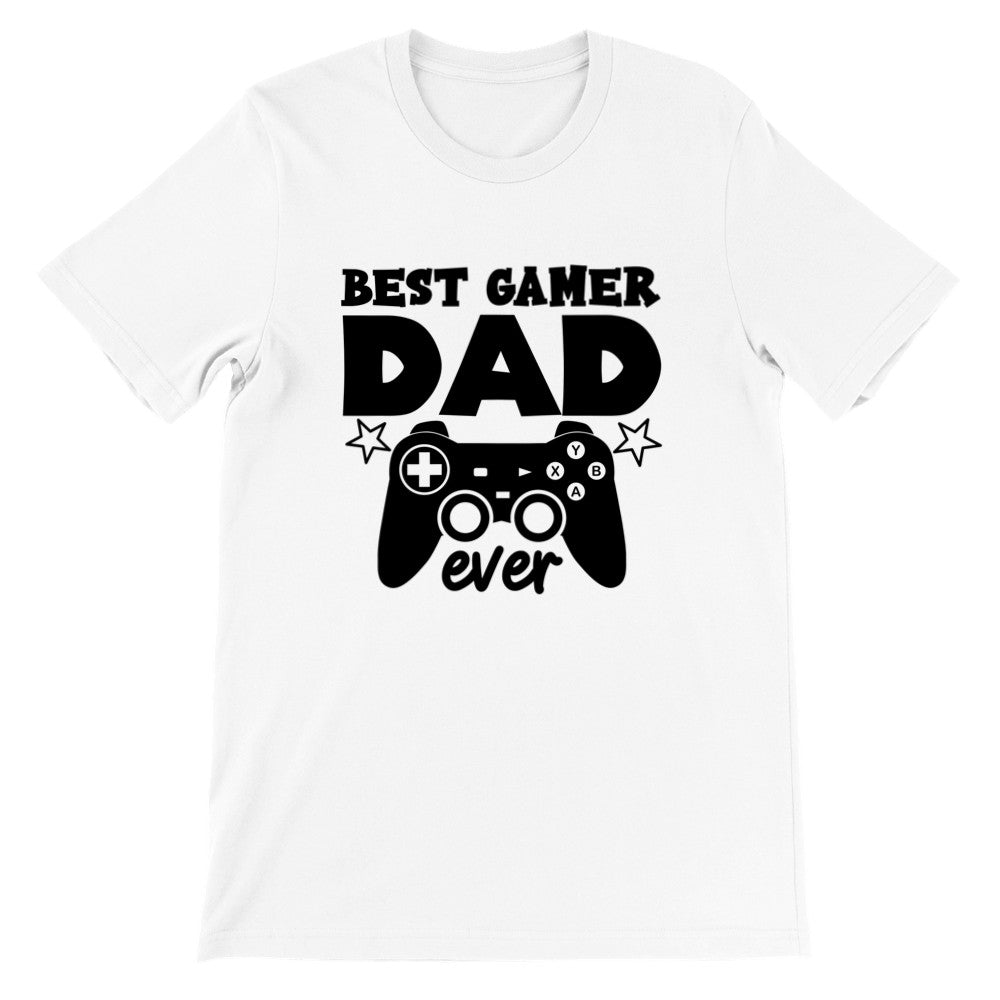 Zitat T-Shirt - Papa Zitate - Best Gamer Dad Premium Unisex T-Shirt