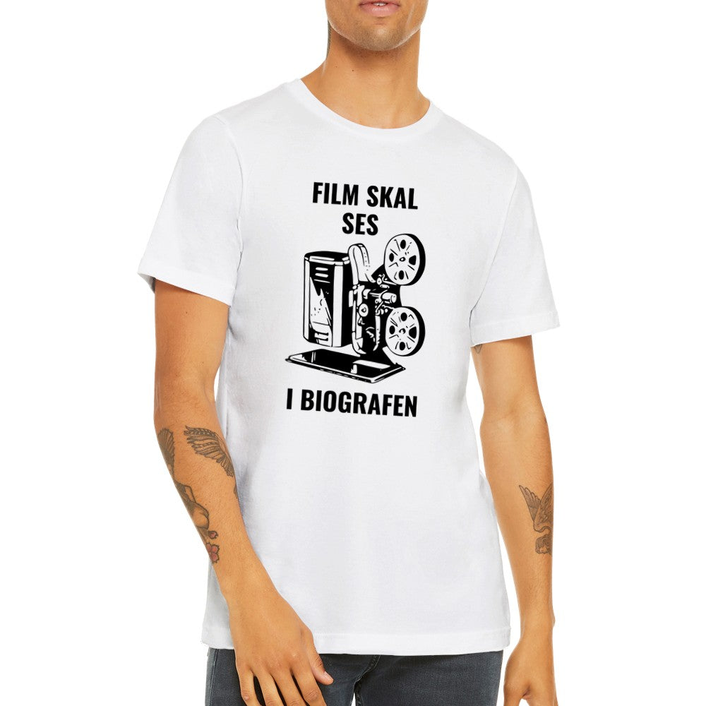 Funny Movie T-shirts - Movies Must Be Seen in the Cinema - Premium Unisex T-shirt