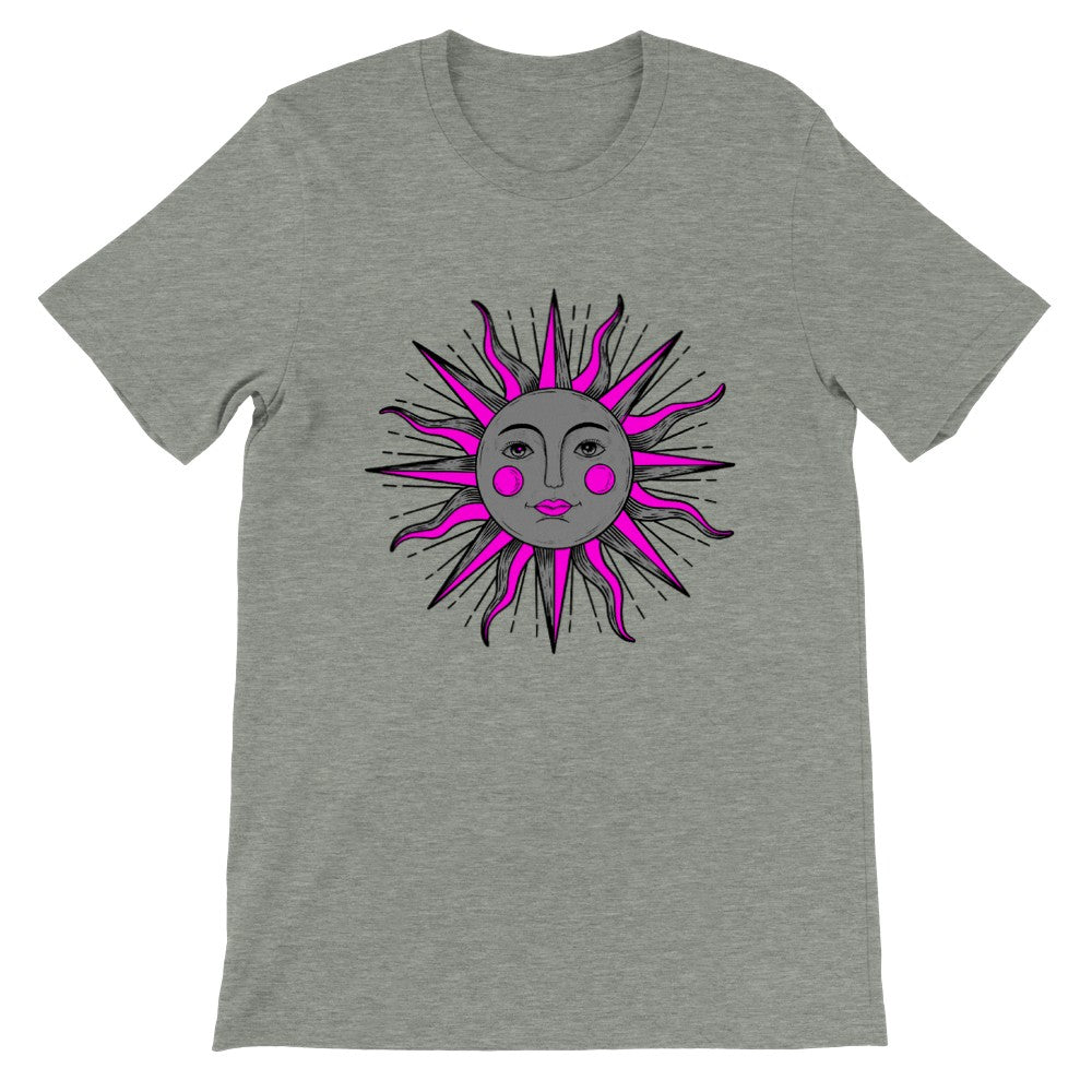 Artwork T-shirt - Pink Eyed Sun - Premium Unisex Crewneck T-shirt 