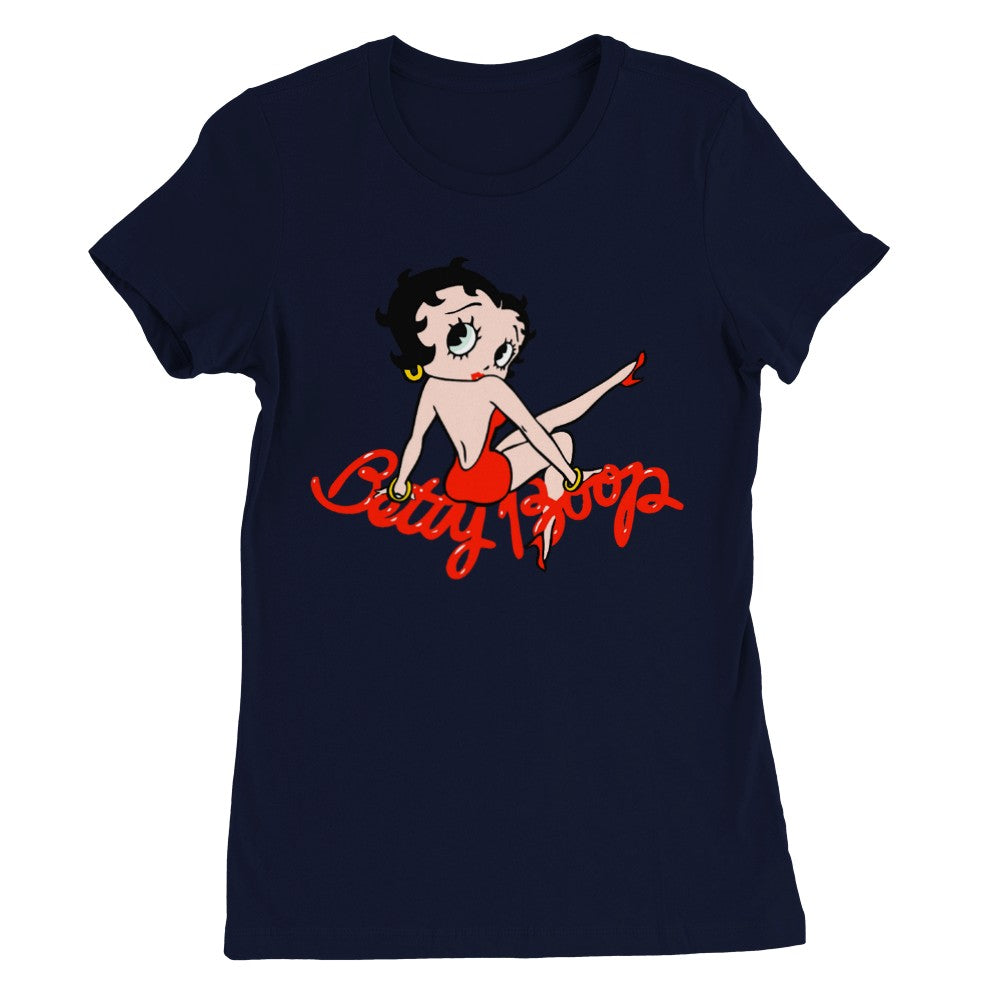 T-shirt - Betty Boop Klassik Artwork - Premium Kvinde Crewneck T-shirt