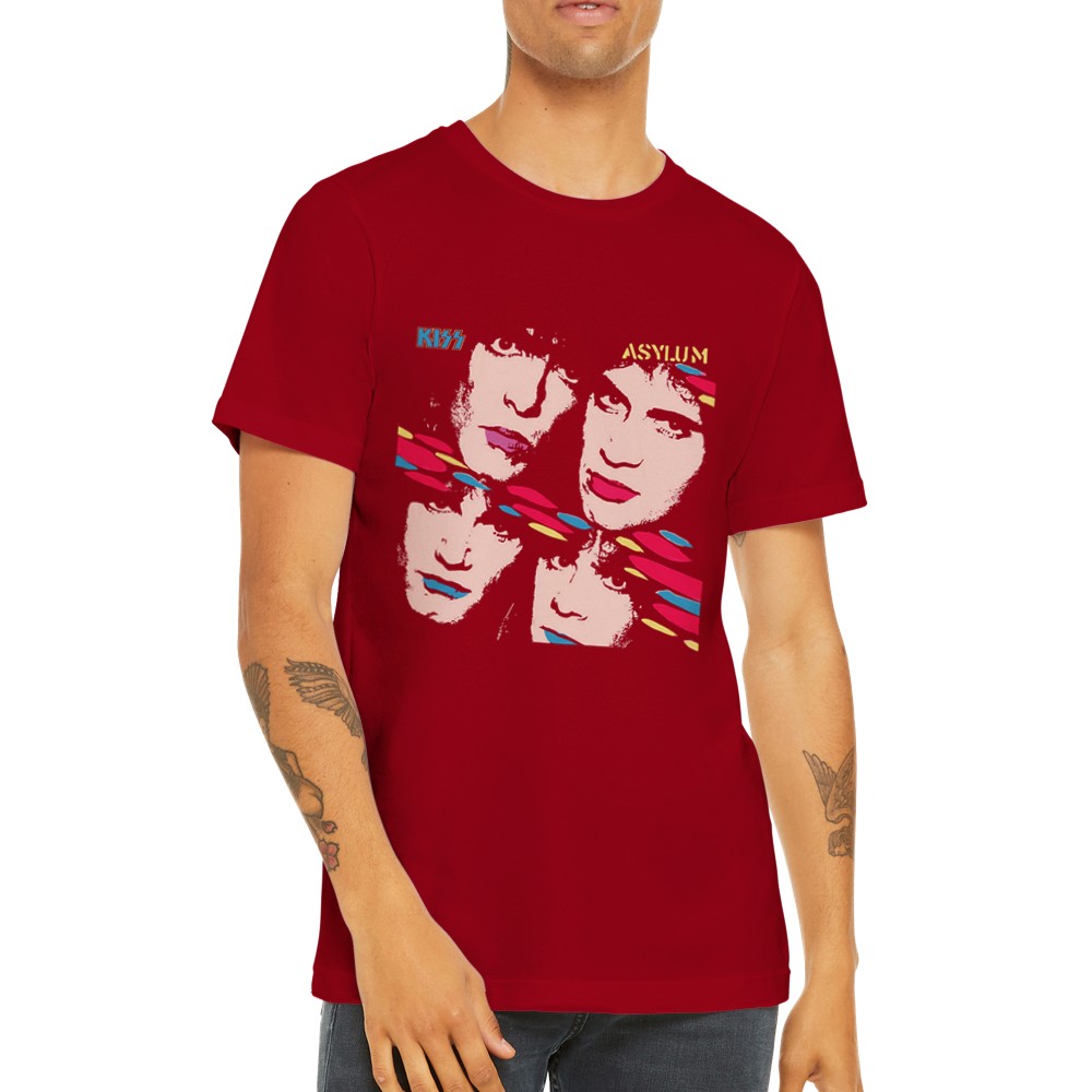 Musik T-shirt - Kiss Artwork - Kiss Asylum Cover Art Premium Unisex T-shirt