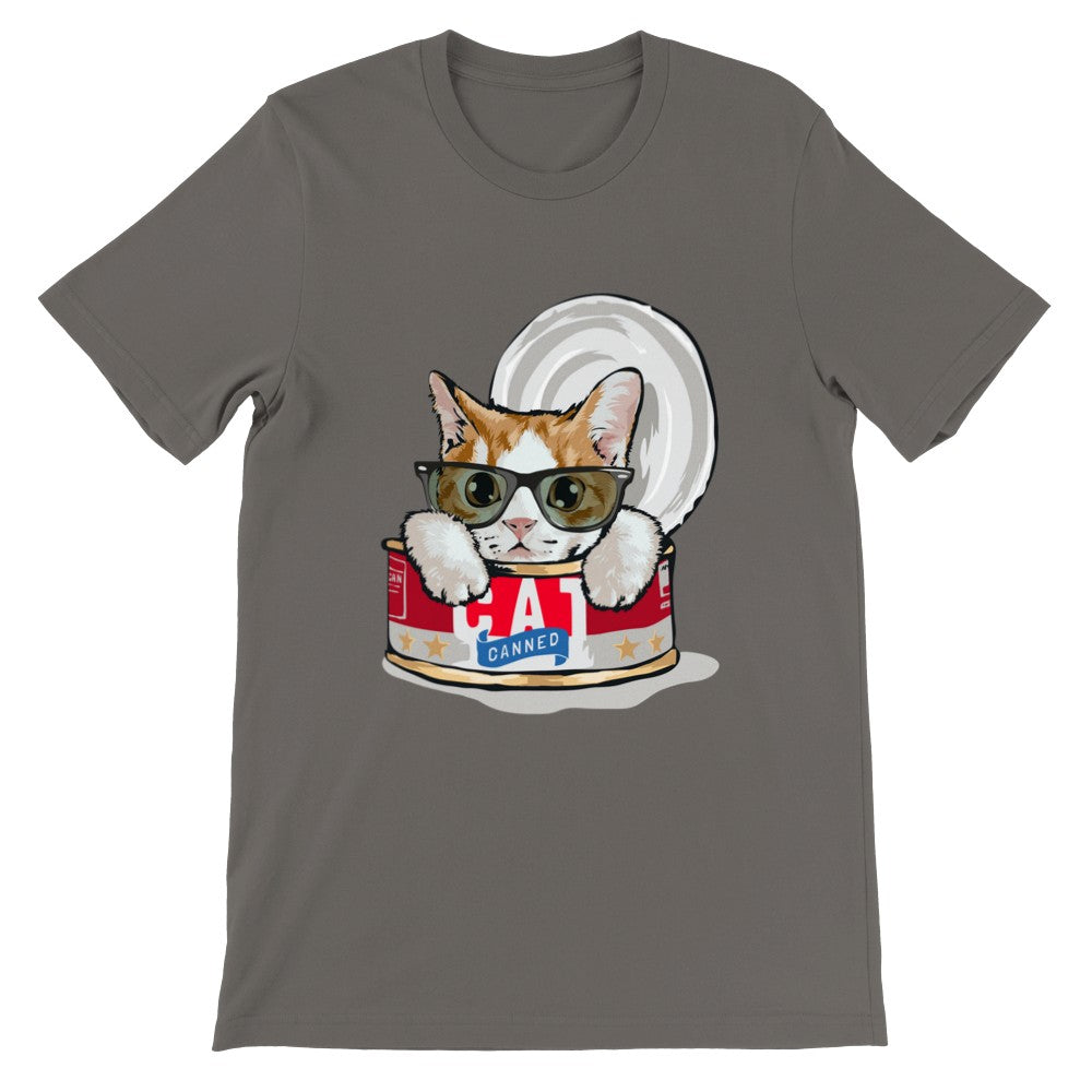 Lustige T-Shirts - Katze - Katze in einer Dose - Premium Unisex T-Shirt 