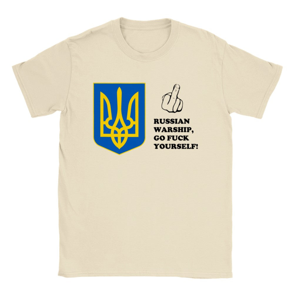 Ukraine T-shirt - Russian Warship Go F*** Yourself - Klassisk Unisex T-shirt