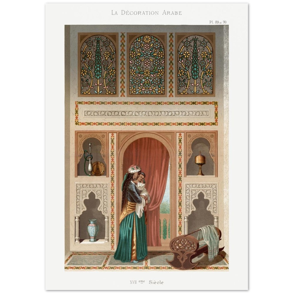 Plakat La Décoration Arabe af Emile Prisse d'Avennes (1807-1879) PI. 89 est 90