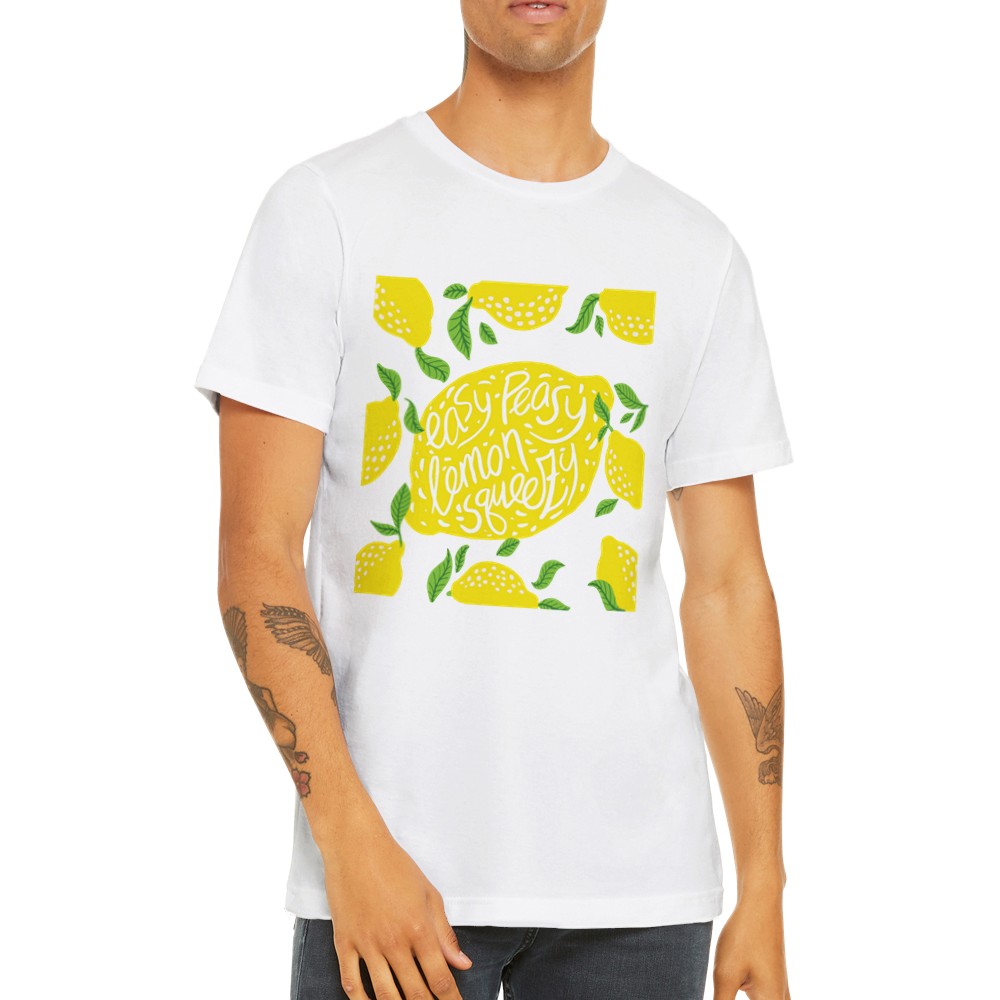 Sjov T-shirt - Easy Peasy Lemon Squeezy Premium Unisex T-shirt