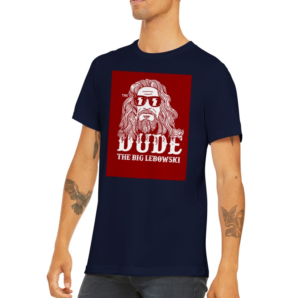 T-Shirt - Lebowski Artwork - The Dude Red - Premium-Unisex-T-Shirt
