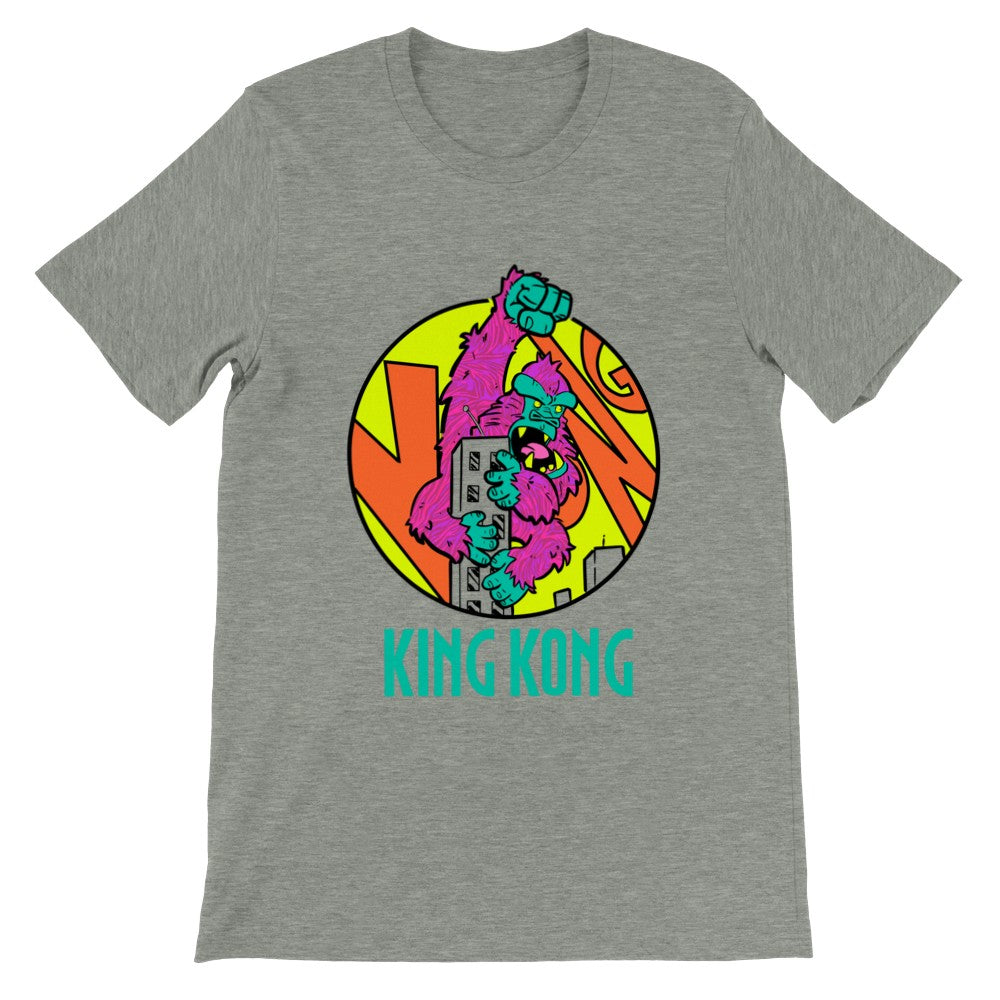 T-Shirt - King Kong Artwork - Retro Cartoon Art Premium Unisex T-Shirt 