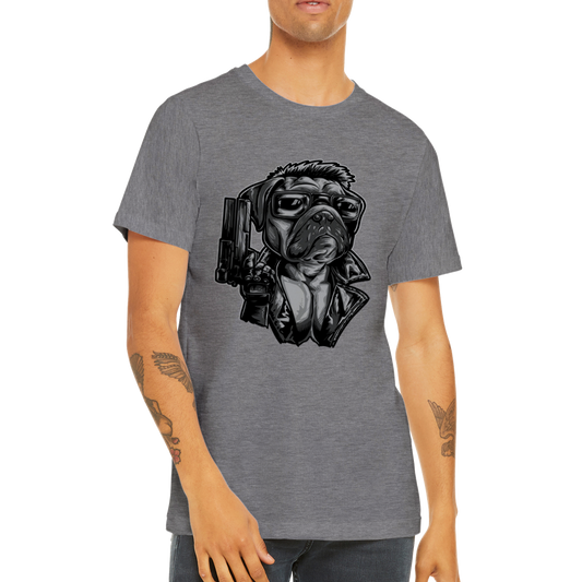 Funny T-Shirts - French Bulldog Frencinator Premium Unisex T-shirt
