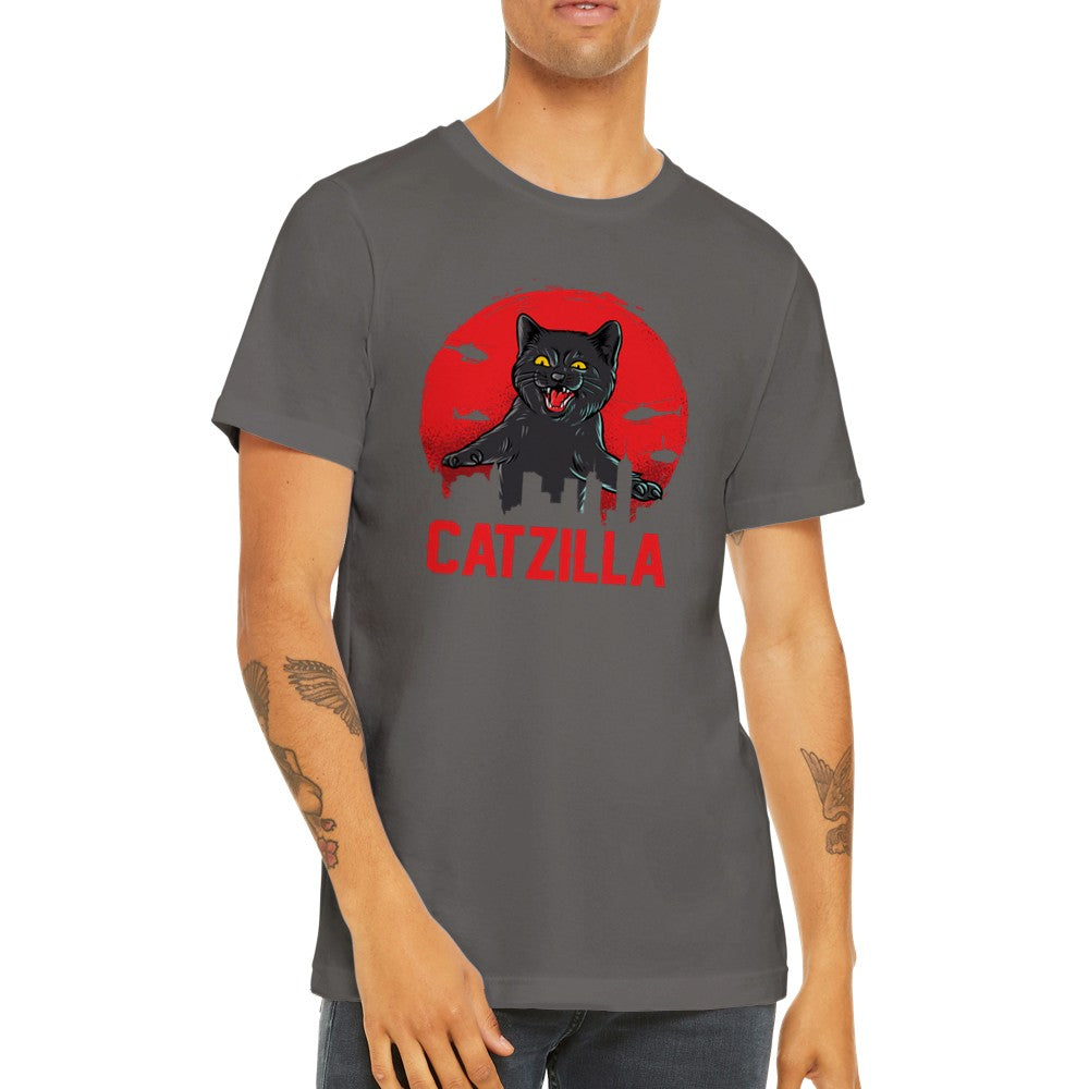 Funny T-Shirts - Kat Catzilla - Premium Unisex T-shirt