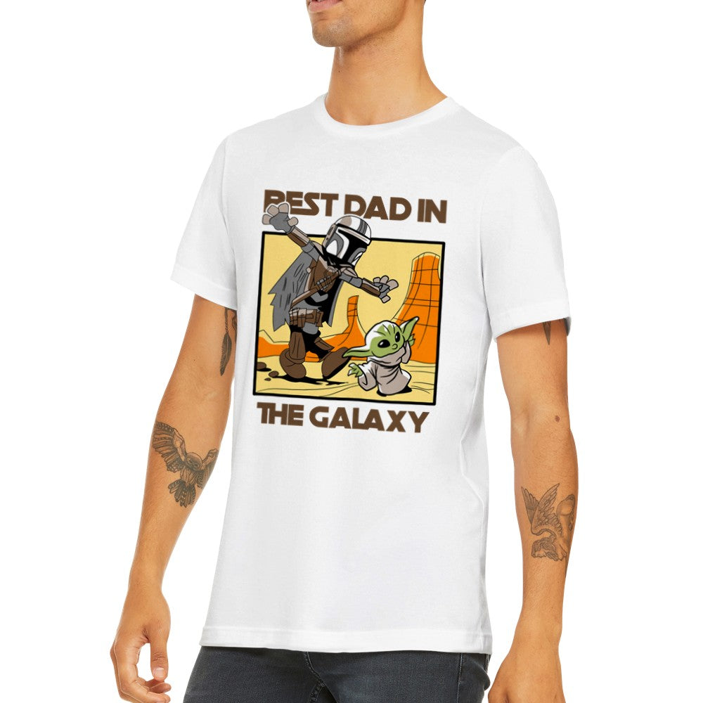 T-shirt - Sjove Designs - Best Dad In The Galaxy Premium Unisex T-shirt