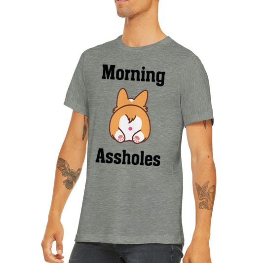 Quote T-shirt - Funny Quotes - Morning Assholes Premium Unisex T-shirt