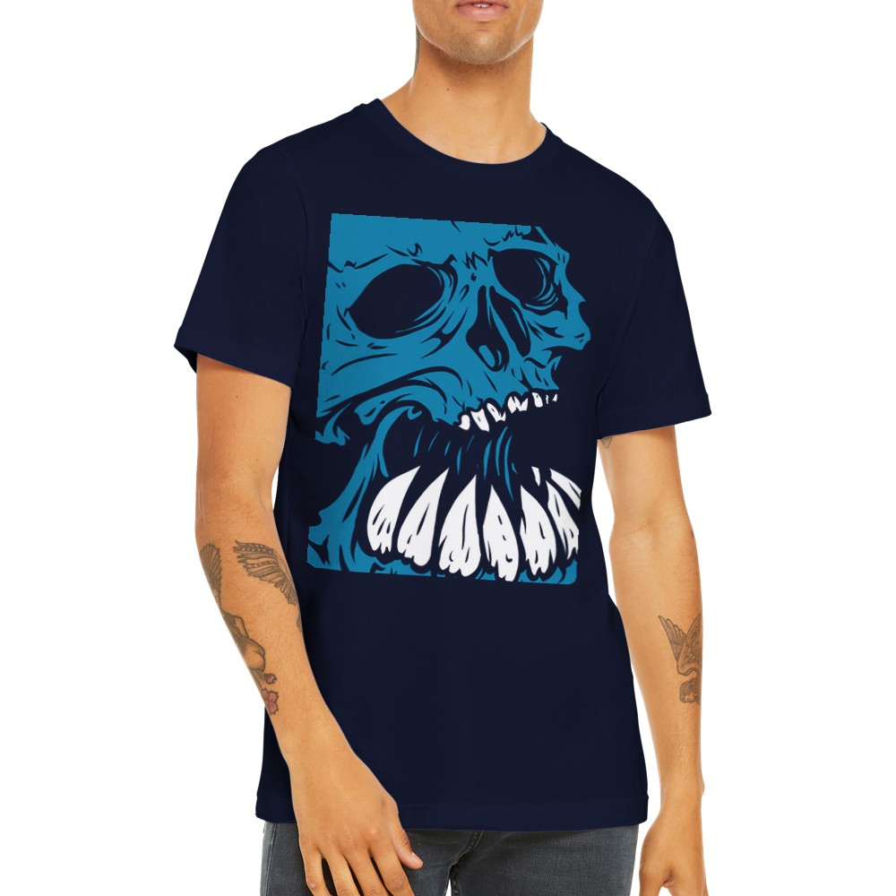 Artwork T-Shirts - Screaming Skull Artwork - Premium Unisex T-shirt