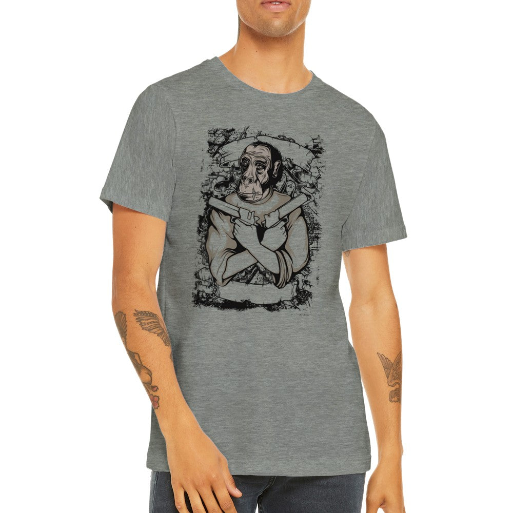 Artwork T-shirts - The Chimp Mobster - Premium Unisex T-shirt